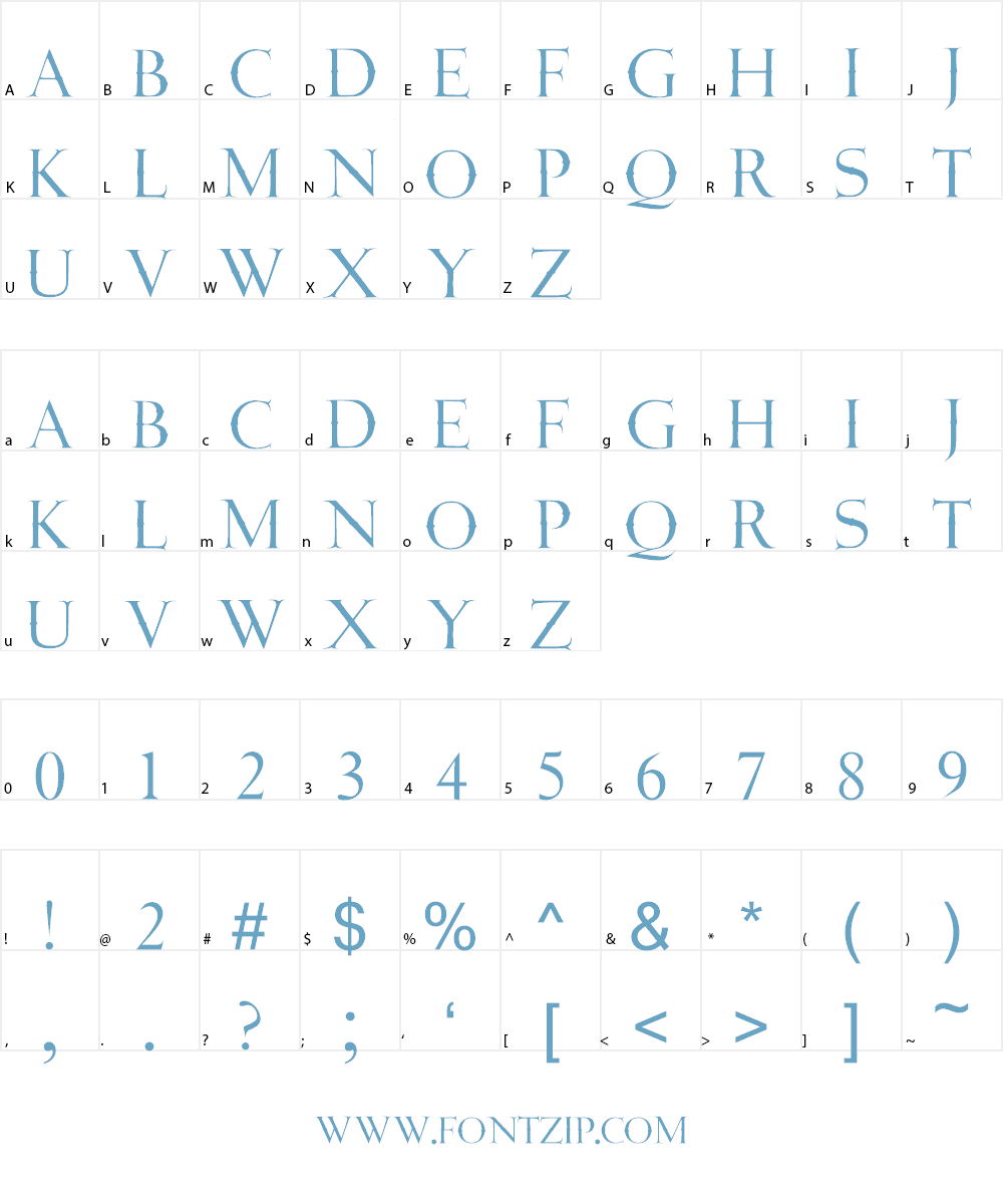 JMH Angelus I Font Character